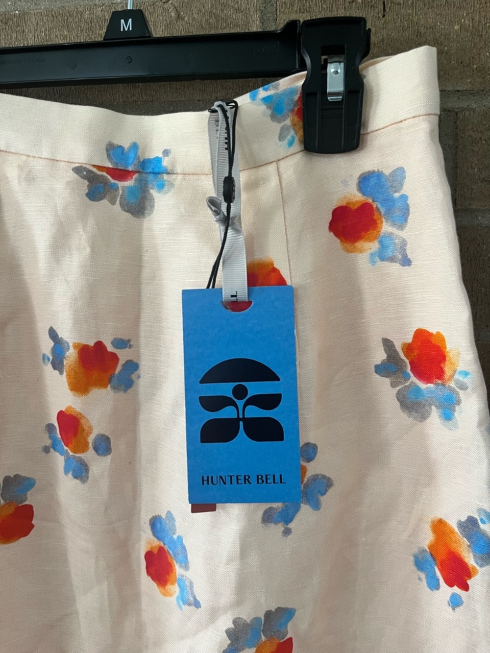 HUNTER BELL Cream Floral Midi Skirt Set with Red and Blue Accents - Picture 10 of 11